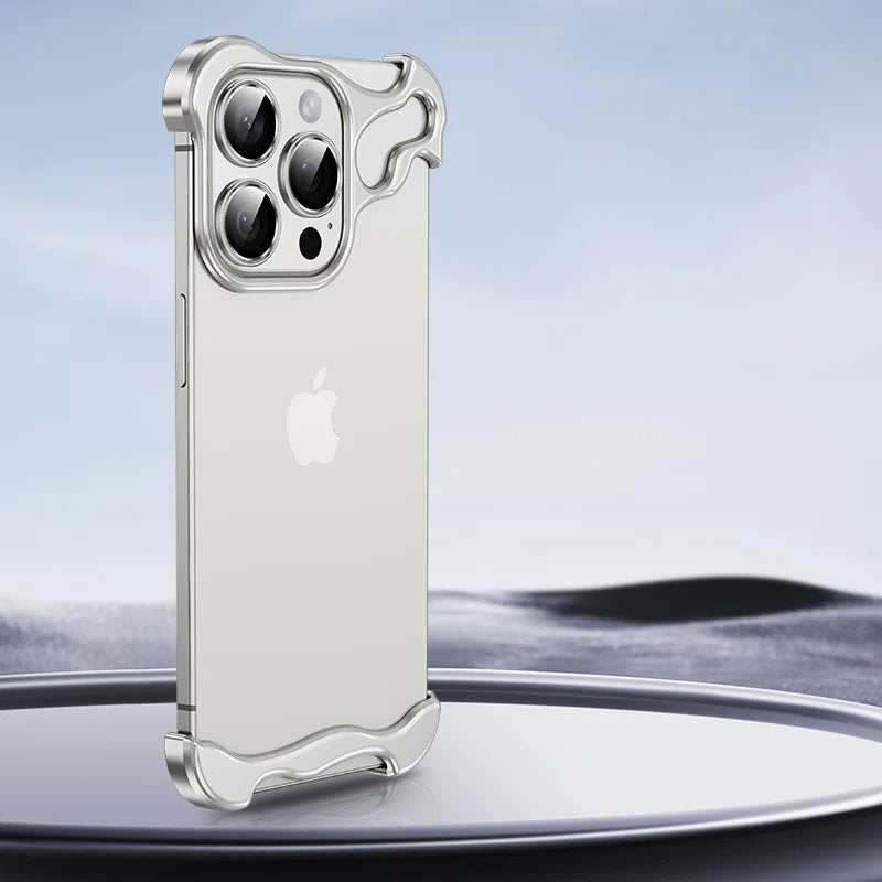 Metallic Anti-fall iPhone Case with Protective Lens