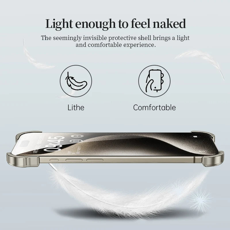 Metallic Anti-fall iPhone Case with Protective Lens