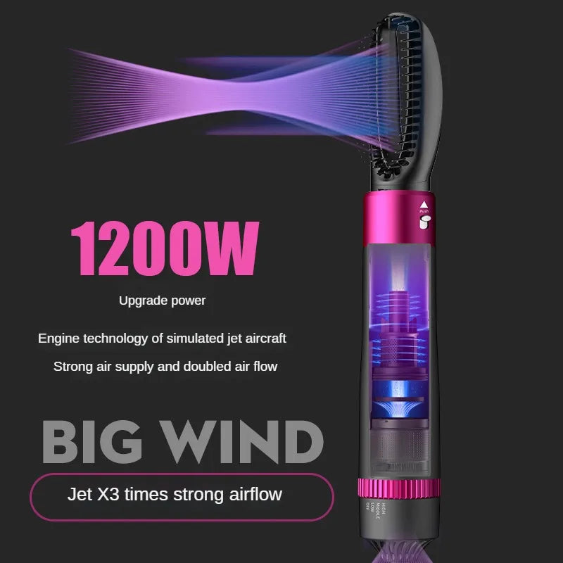 Hot Air Brush: Dry, Style, and Volumize with Ionic Technology (5-in-1)